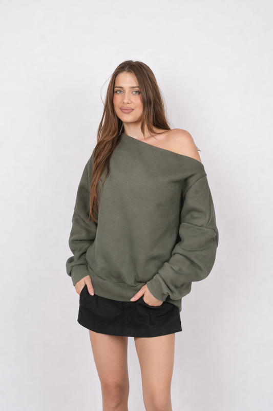 Oneshoulder in olive